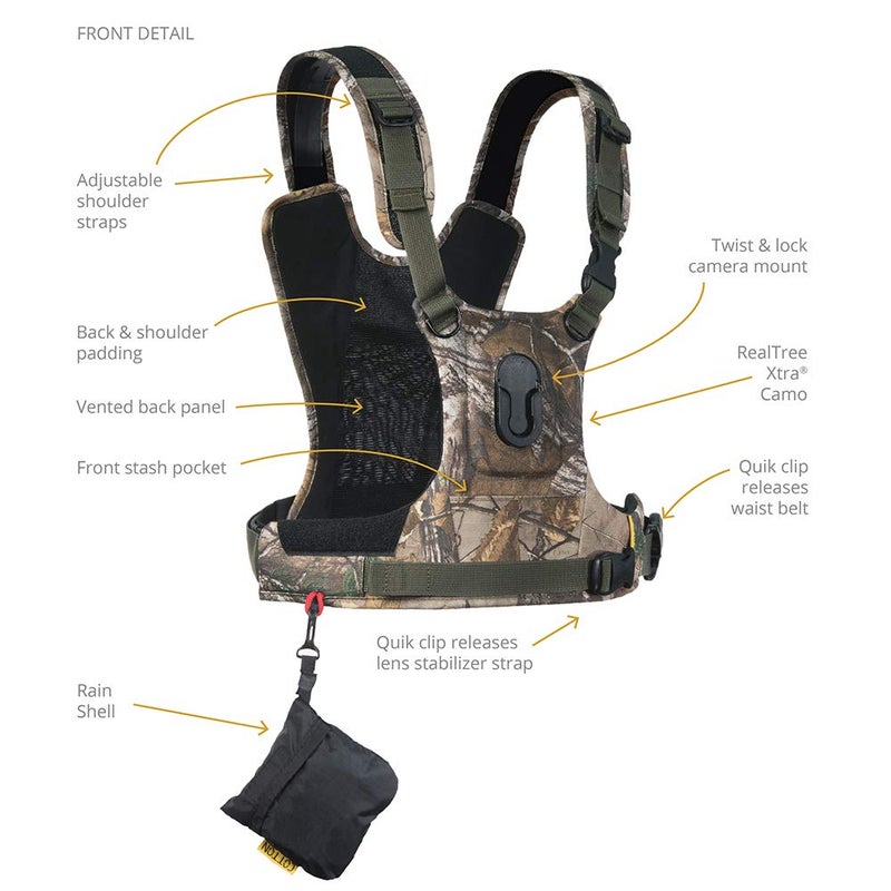 Cotton Carrier CCS G3 Camera Harness System for One Camera, Camo, 1 Camera - Image 2